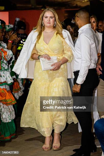 Princess Amalia of The Netherlands visit the Taste of Bonaire Festival during day two of the Dutch Royal Family tour of the Dutch Caribbean Islands...