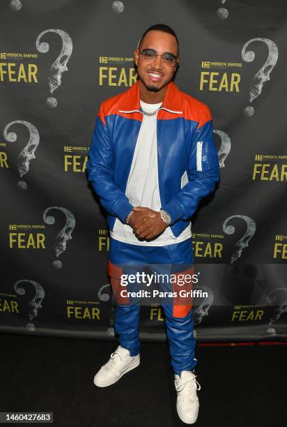 Terrence Jenkins attends the Atlanta premiere of "Fear" at AMC Phipps Plaza on January 28, 2023 in Atlanta, Georgia.