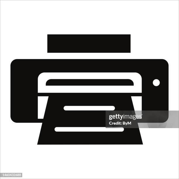 stockillustraties, clipart, cartoons en iconen met basic flat icons fax printer - photocopier