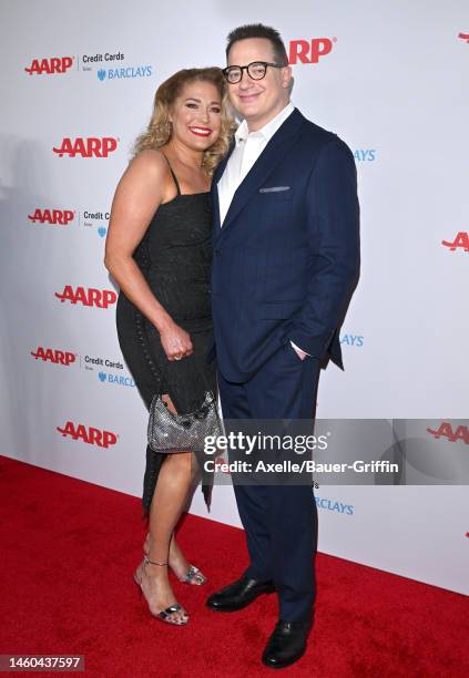 Jeanne Moore and Brendan Fraser attend the "AARP The Magazine's" 21st Annual Movies For Grownups Awards at Beverly Wilshire, A Four Seasons Hotel on...