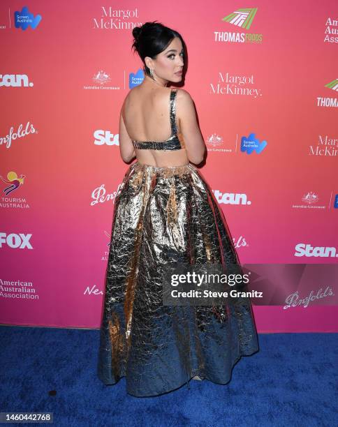 Katy Perry arrives at the G'Day USA Arts Gala at Skirball Cultural Center on January 28, 2023 in Los Angeles, California.