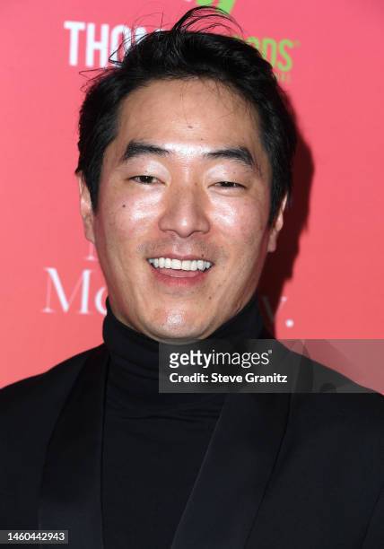 Leonardo Nam arrives at the G'Day USA Arts Gala at Skirball Cultural Center on January 28, 2023 in Los Angeles, California.