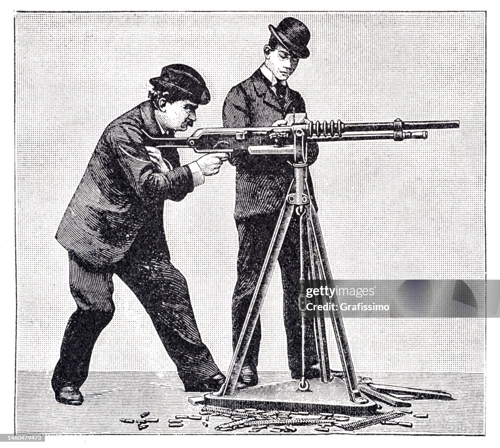 Colcabs 1897 Hotchkiss Machine Gun Model 1897 High-Res Vector Graphic - Getty Images