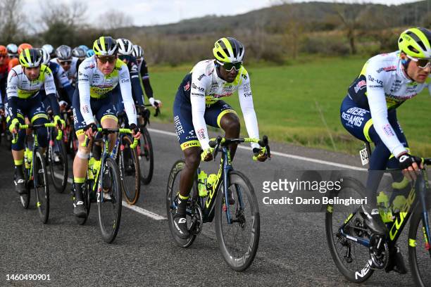 Biniam Girmay of Eritrea and Team Intermarche-Circus competes during the 32nd Challenge Ciclista Mallorca 2023 - Trofeo Playa de Palma a 141,6km one...