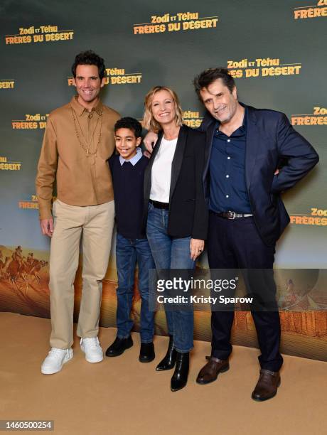 Mika, Yassir Drief, Alexandra Lamy and Eric Barbier attend the “Zodi Et Tehu" Premiere at Cinema UGC Normandie on January 29, 2023 in Paris, France.