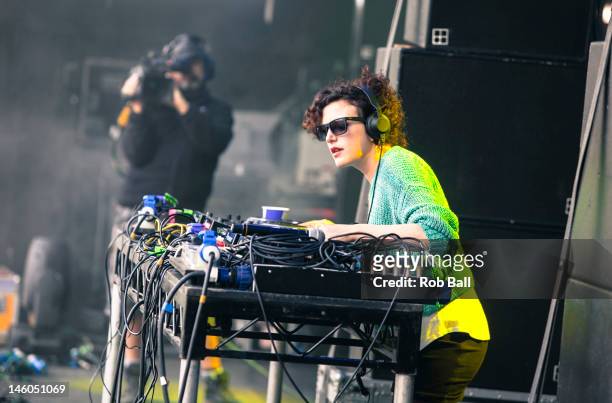 Annie Mac performs at RockNess festival at Village Of Dores on June 9, 2012 in Inverness, Scotland.