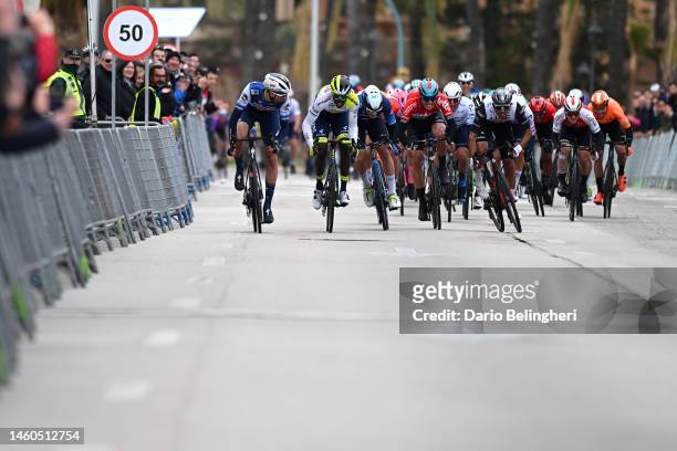 Ethan Vernon of The United Kingdom and Team Soudal-Quick Step, Ivan Garcia Cortina of Spain and Movistar Team, Biniam Girmay of Eritrea and Team...
