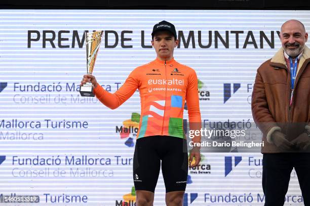 Xabier Berasategi and Team Euskaltel-Euskadi celebrates at podium as Mountain Prize winner during the 32nd Challenge Ciclista Mallorca 2023 - Trofeo...