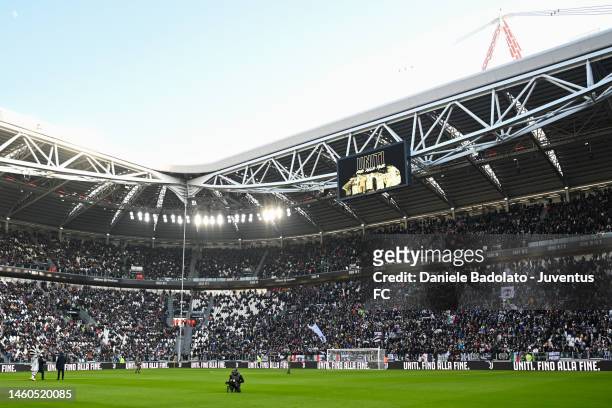 General view inside the stadium prior to the Serie A match between Juventus and AC Monza at Allianz Stadium on January 29, 2023 in Turin, Italy.