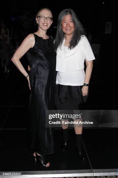 S Valerie Steele and fashion designer Yeohlee Teng attends the American Apparel & Footwear Association's 34th annual American Image Awards at...