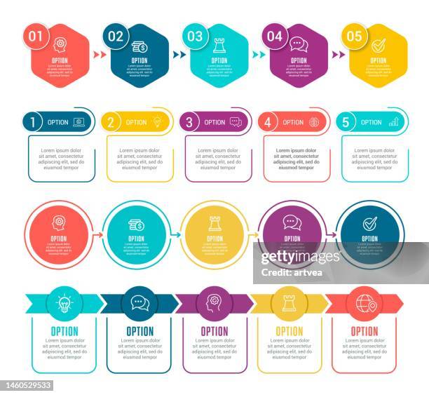 set of infographic element - timeline visual aid 幅插畫檔、美工圖案、卡通及圖標