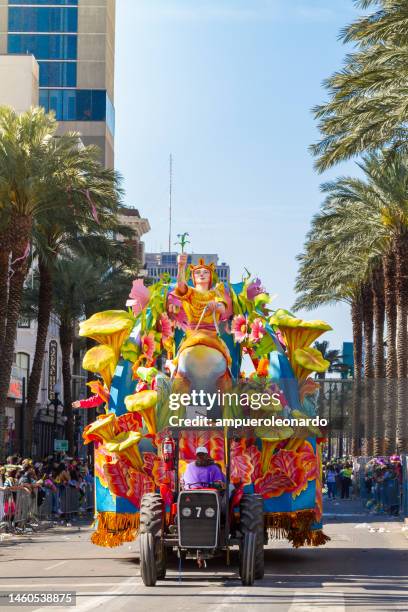 new orleans mardi gras' celebration - nouvelle-orléans, louisiane, états-unis états-unis d’amérique - parade militaire photos et images de collection
