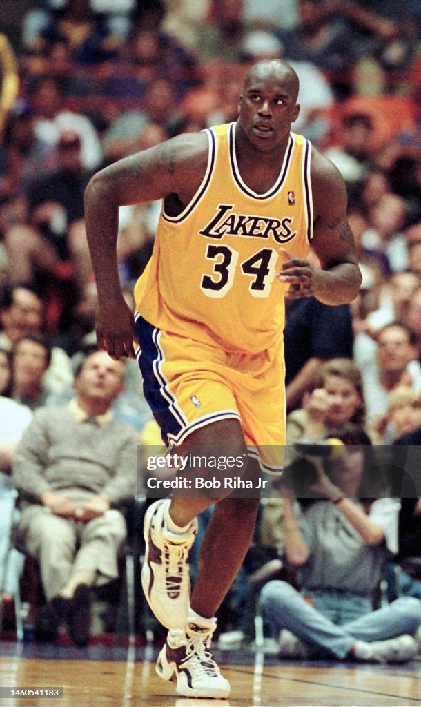 Shaq O'Neal during Lakers-Portland Playoff Game