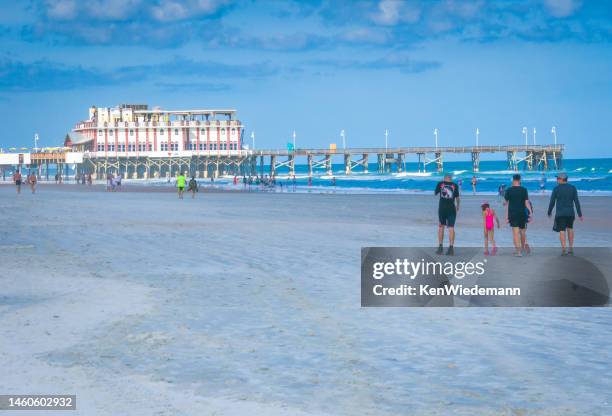 daytona beach landmark - daytona beach boardwalk stock pictures, royalty-free photos & images