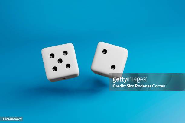 3d dices playing - dice stockfoto's en -beelden