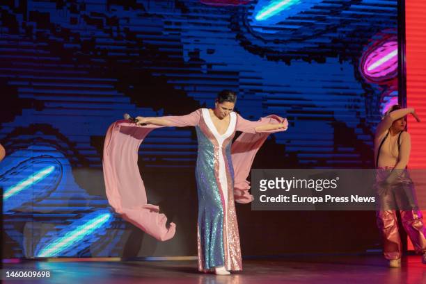 Singer Rosa Lopez performs at the opening concert of the Benidorm Fest, on 29 January, 2023 in Benidorm, Alicante, Community of Valencia, Spain....