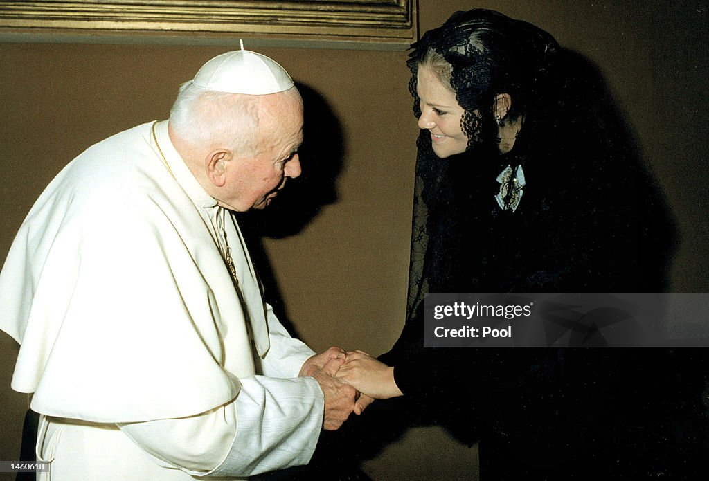 Swedish Royal Visits Pope John Paul II