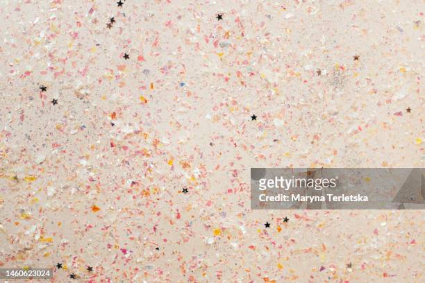 light background with small confetti and sparkles. celebration. birthday. christmas. new year. festive background. - birthday template picture stock pictures, royalty-free photos & images