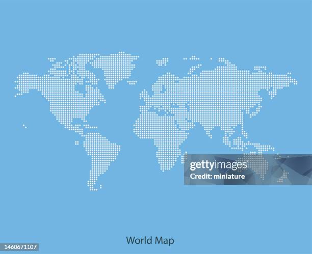 world map - dotted world map stock illustrations