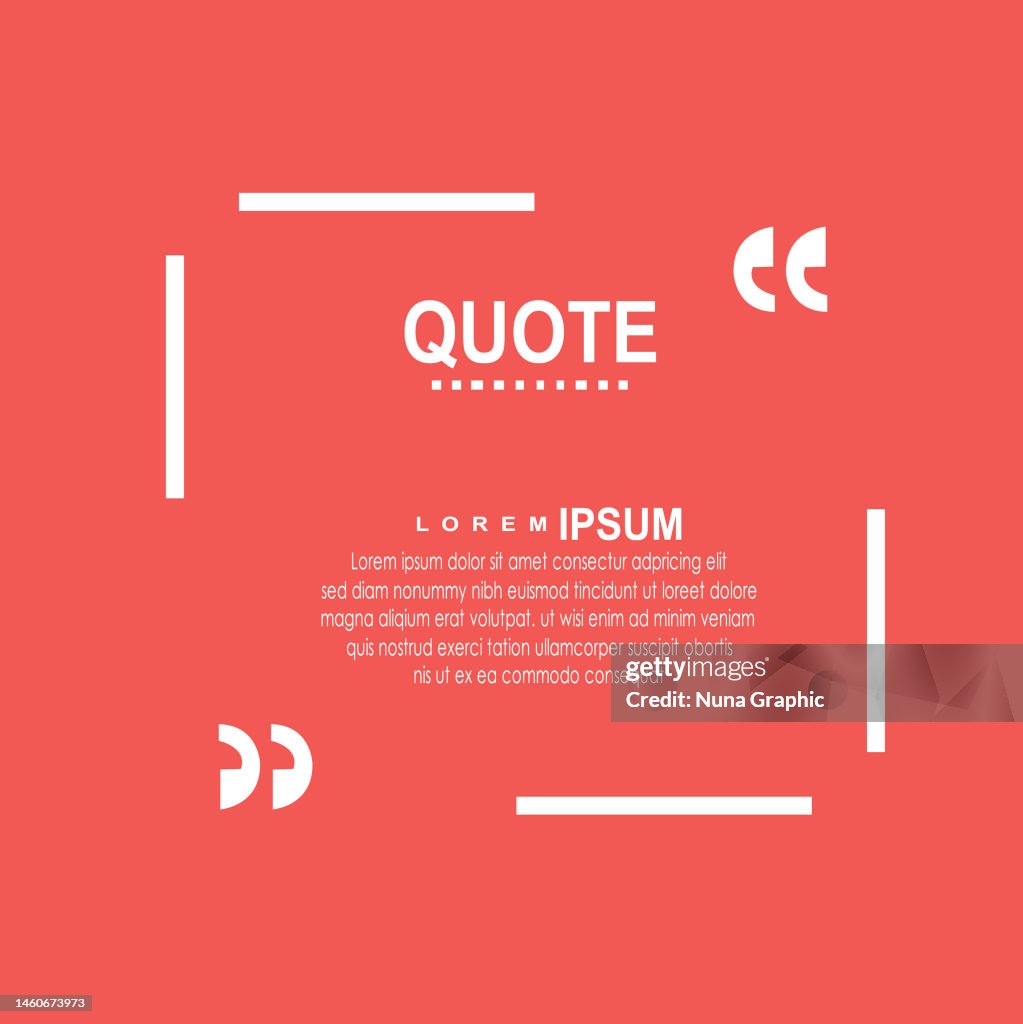 Quote Frame Vector High-Res Vector Graphic - Getty Images