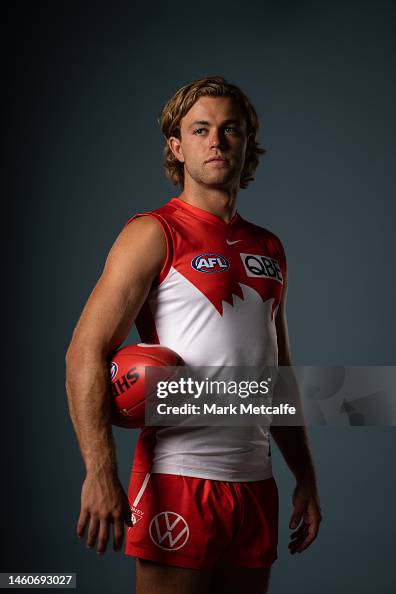 Sam Rowbottom James Rowbottom poses during the Sydney Swans 2023 AFL team photo day ...