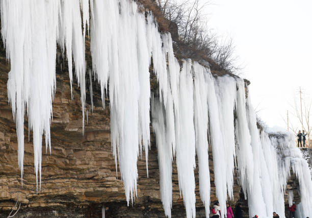 CHN: People Enjoy Icefall Scenery In Zaozhuang