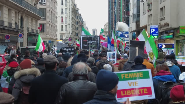 FRA: Demonstration In Support Of The Iranian People In Paris
