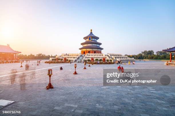 temple of heaven (tian tan) in beijing sunset - temple of heaven 個照片及圖片檔