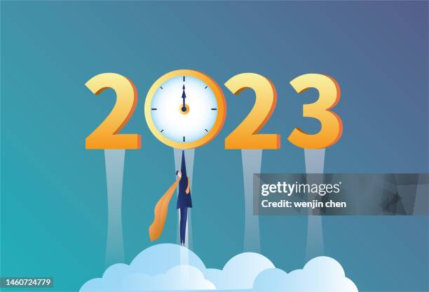 superman, 2023 and clock - time clock stock illustrations