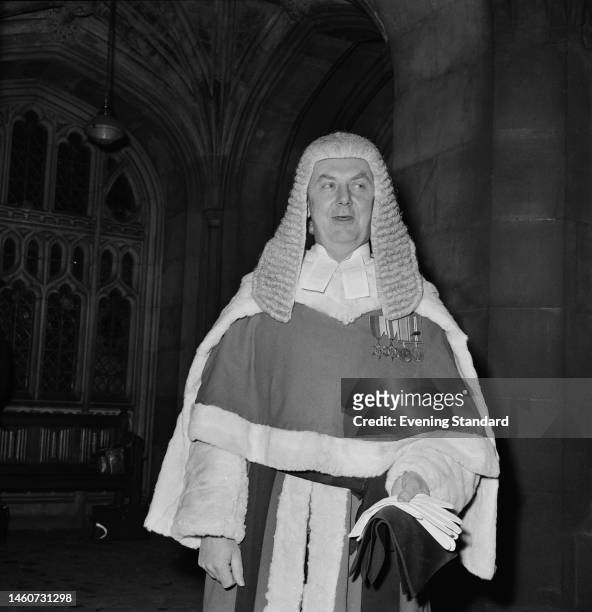 British lawyer Geoffrey Veake at the House of Lords in London where he has been sworn in as a High Court judge on January 10th, 1961.