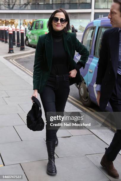 Eva Green arrives at the Rolls Building on January 30, 2023 in London, England. French actress and model Eva Green is expected to give evidence as...