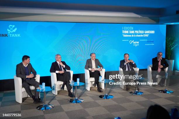 Nicolas Gonzalez Casares MEP ; Enrique Ruiz Escudero, Minister of Health of the Community of Madrid ; Jose Javier Castrodeza Sanz, Director General...