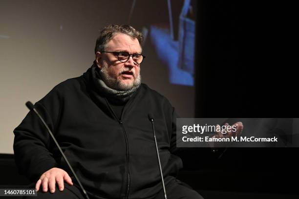 Guillermo del Toro attends the 'Guillermo del Toro in Conversation: Animation for All' at BFI Southbank on January 27, 2023 in London, England.