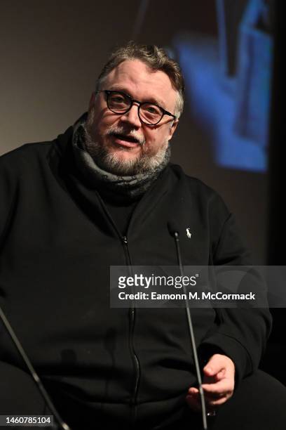 Guillermo del Toro attends the 'Guillermo del Toro in Conversation: Animation for All' at BFI Southbank on January 27, 2023 in London, England.
