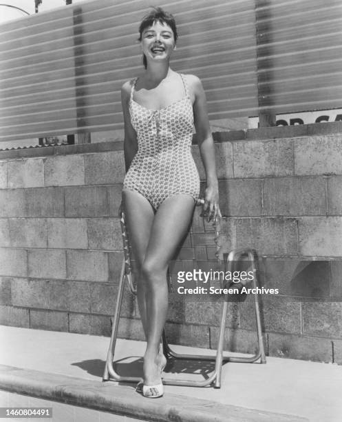 Janet Munro swimsuit publicity 1959.