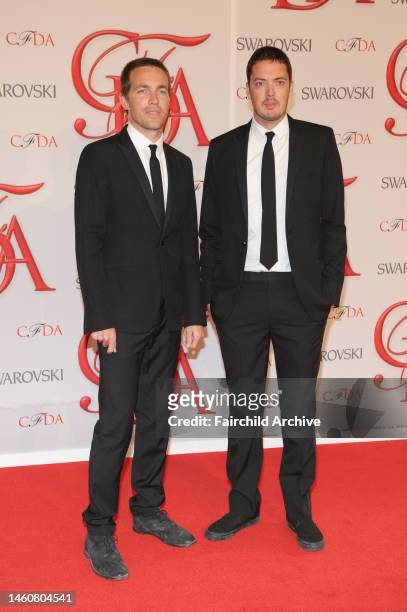 David Neville and Marcus Wainwright attend the Council of Fashion Designers of America's 2012 Fashion Awards at Lincoln Center's Alice Tully Hall.