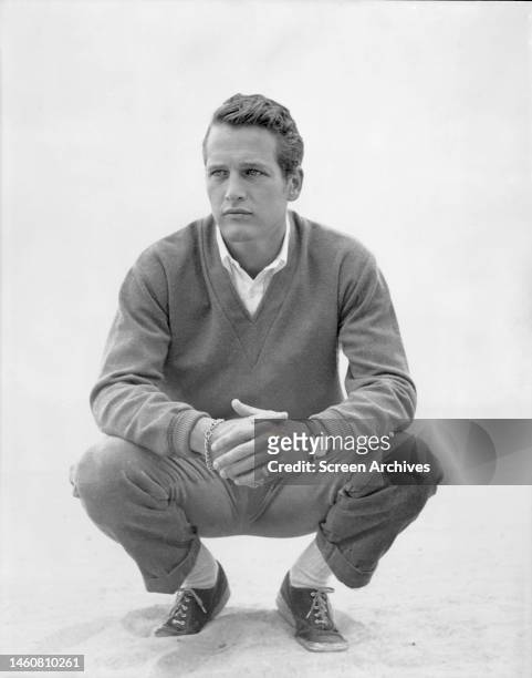 Paul Newman American actor and film director , circa 1958.