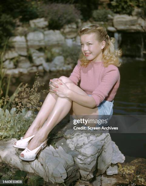 French actress, Cecile Aubry, 1950.