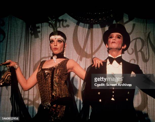 Liza Minnelli and Joel Grey in the 1971 musical drama, 'Cabaret'.
