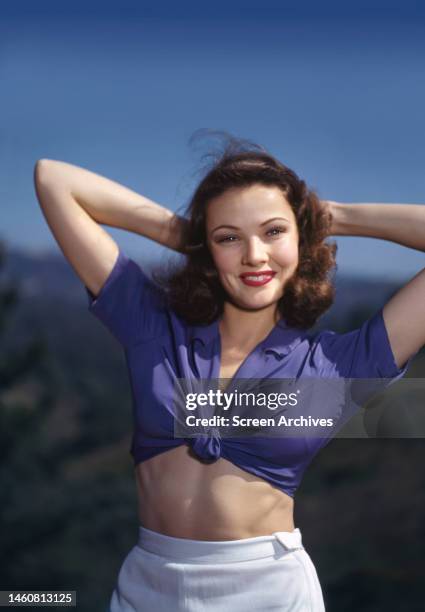 American actress Gene Tierney, circa 1942.