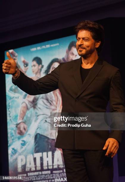 Shah Rukh Khan attends the 'PATHAAN' film Success bash on January 30, 2023 in Mumbai, India