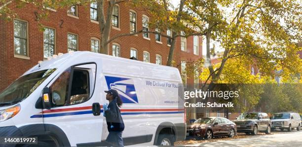 united states postal mail truck - us mail stock pictures, royalty-free photos & images