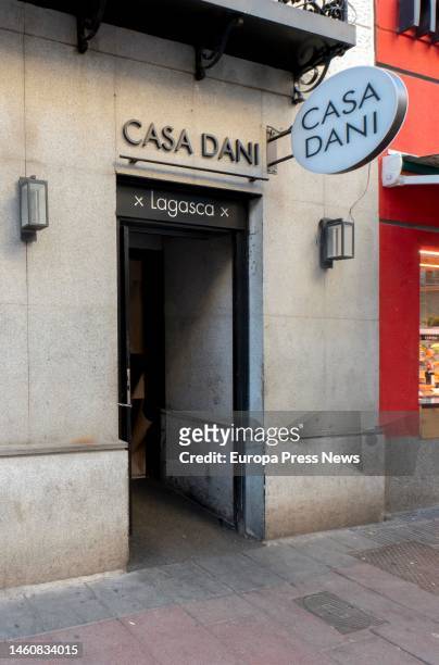 Facade of the almost Dani's restaurant, on 30 January, 2023 in Madrid, Spain. The Ministry of Health has confirmed the presence of Salmonella...