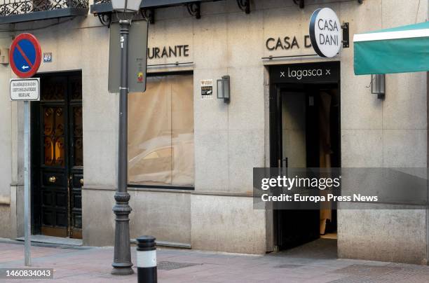 Facade of the almost Dani's restaurant, on 30 January, 2023 in Madrid, Spain. The Ministry of Health has confirmed the presence of Salmonella...