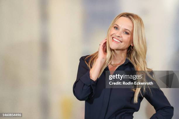 Reese Witherspoon attends photocall for Netflix's "Your Place or Mine" at Four Seasons Hotel Los Angeles at Beverly Hills on January 30, 2023 in Los...
