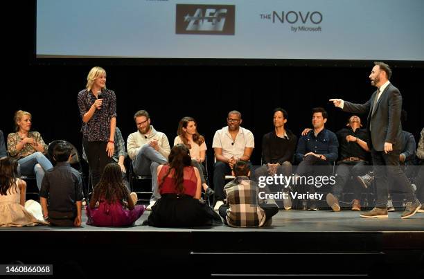 Busy Philipps, Georgia King, Seth Rogen, Nasim Pedrad, Jordan Peele, Danny Pudi, Max Greenfield, John Cho and Randy Sklar