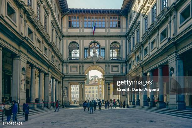 florence uffizi gallery - praça della signoria - fotografias e filmes do acervo