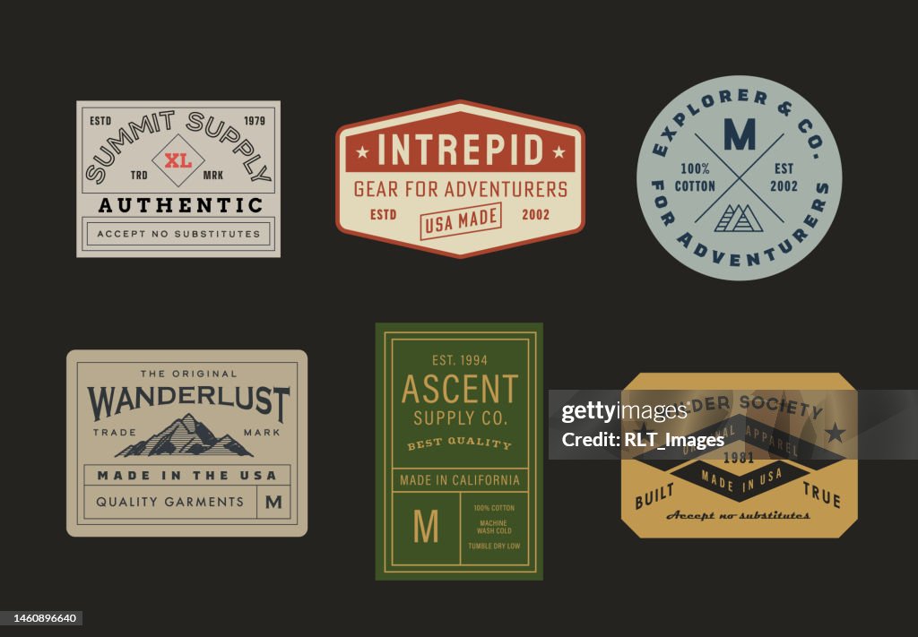 Vintage-inspirierte Abenteueretiketten & Tags