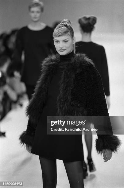 Model on the runway of the Isaac Mizrahi fall 1994 Ready-To-Wear collection, later featured in the 1995 Douglas Keeve directed documentary...