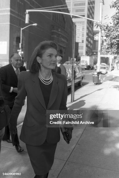 Jacqueline Kennedy Onassis at Carolina Herrera's daughter, Ana Luisa's wedding in New York